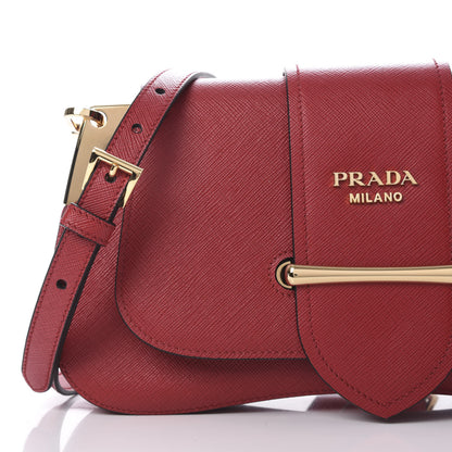 Prada Saffiano Lux Sidonie Shoulder Bag Fuoco 14 of 15