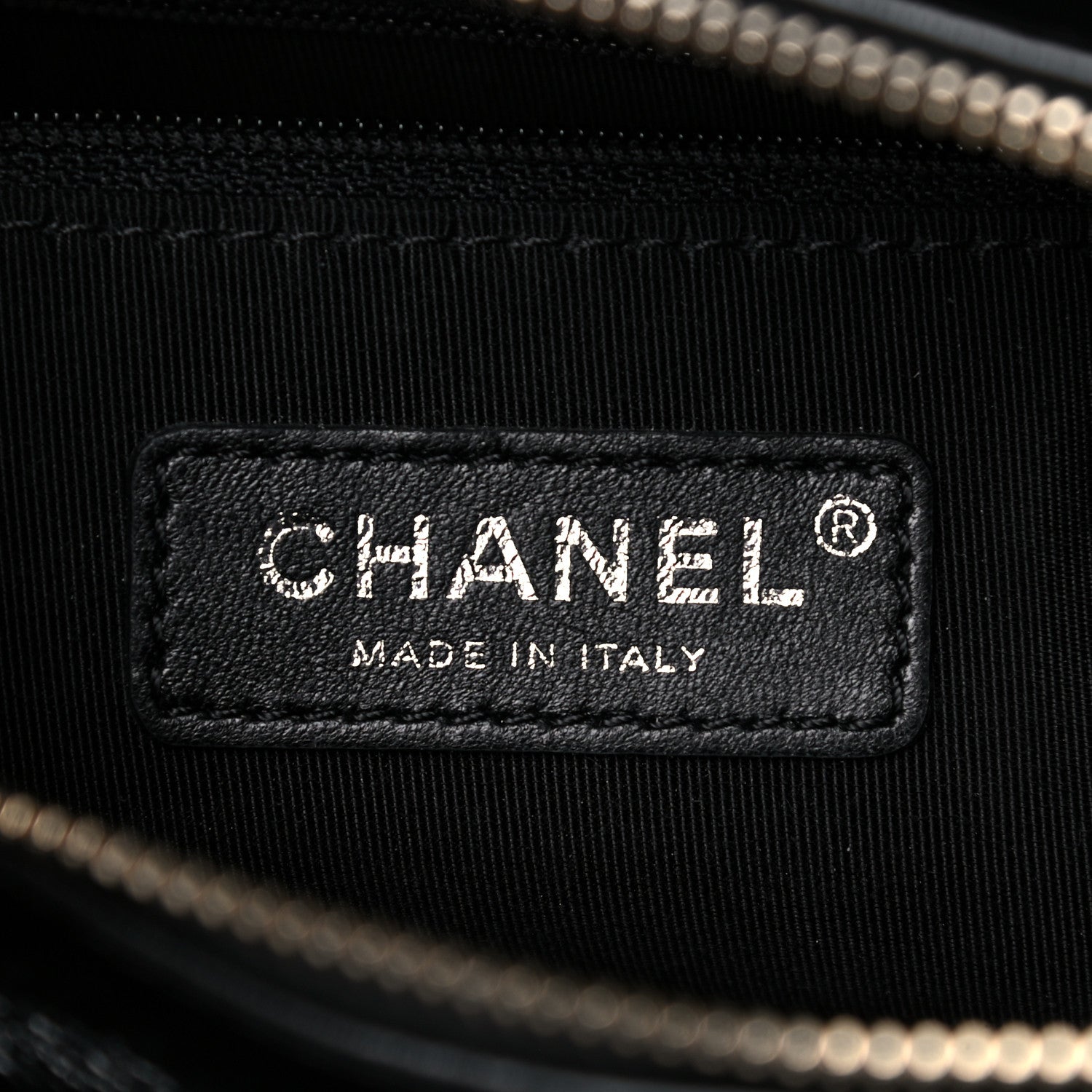 Chanel Metallic Crumpled Goatskin Quilted Small Gabrielle Hobo Black Gold 6 of 11