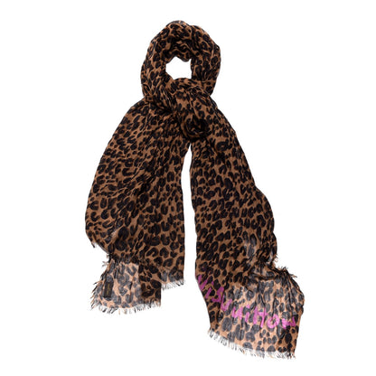 Louis Vuitton Cashmere Silk Leopard Etole Stole Marron 1 of 7