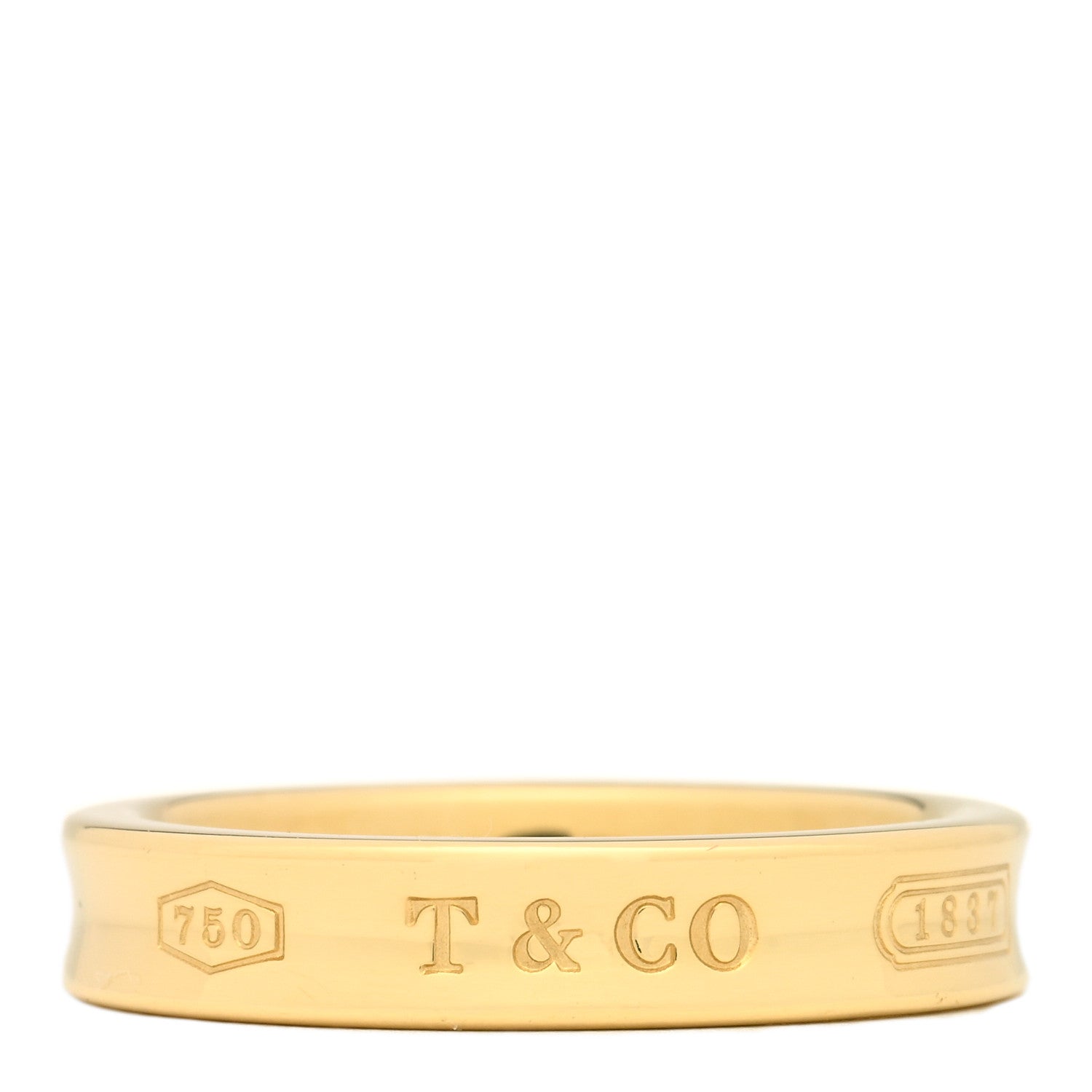 Tiffany 18K Yellow Gold Narrow 1837 Ring 52 6 1 of 3