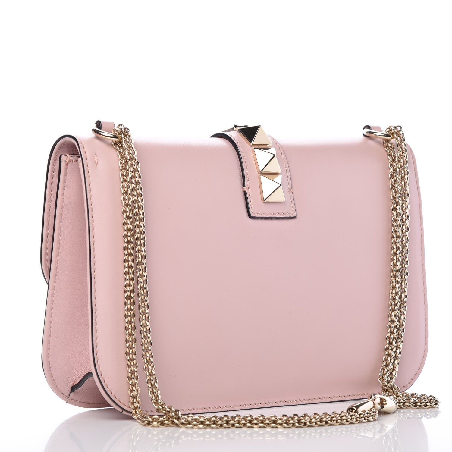 Valentino Garavani Vitello Medium Glam Lock Rockstud Flap Water Rose 4 of 11