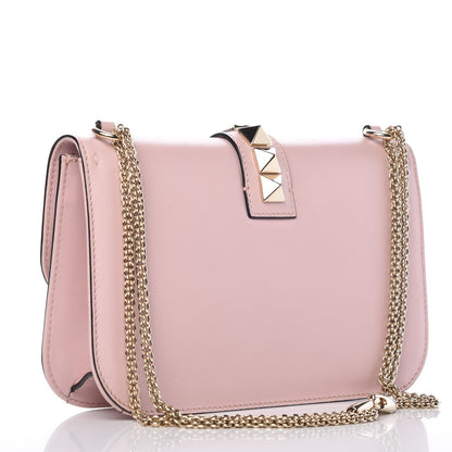 Valentino Garavani Vitello Medium Glam Lock Rockstud Flap Water Rose 4 of 11