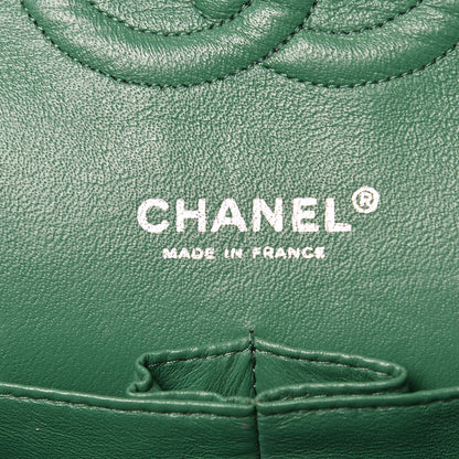 Chanel Lambskin Perforated Medium Double Flap Green 8 of 15