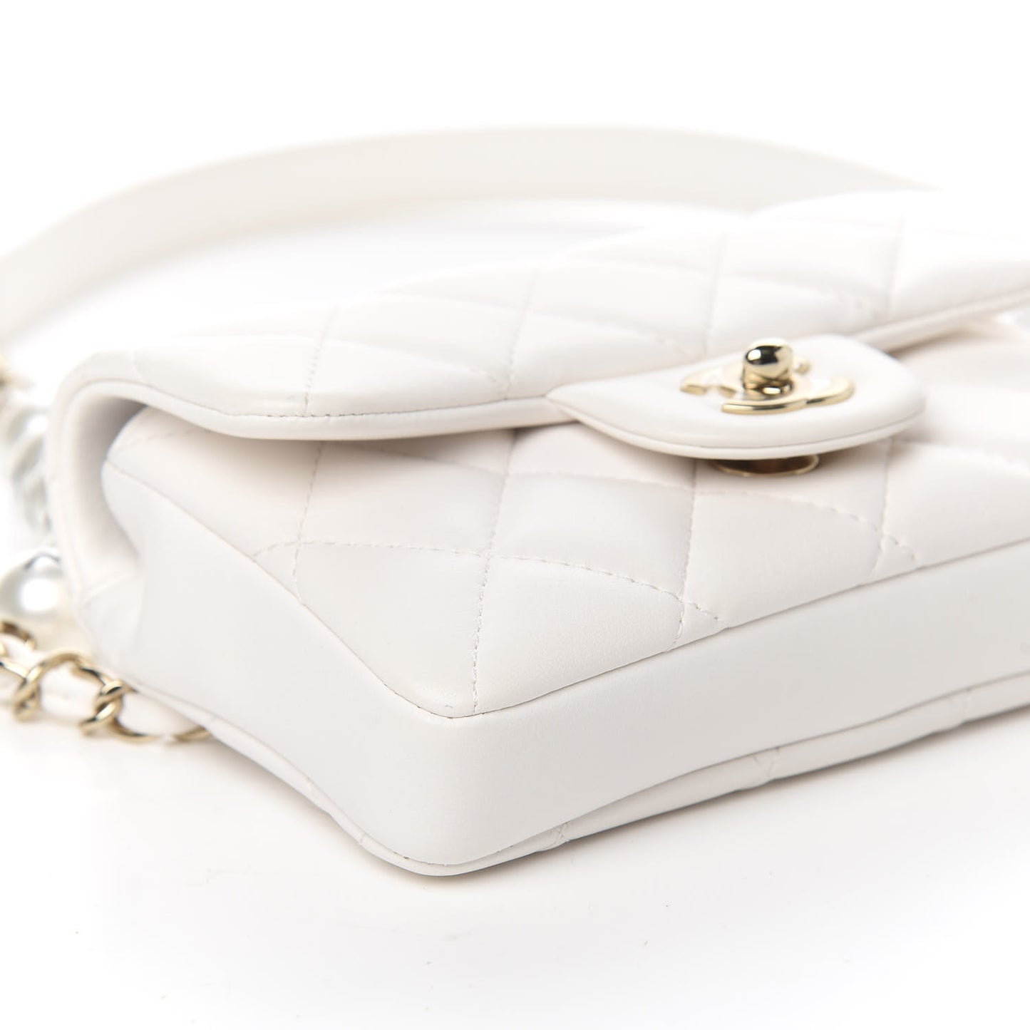 Lambskin Quilted Mini My Precious Waist Bag White