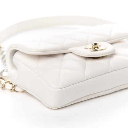 Chanel Lambskin Quilted Mini My Precious Waist Bag White 7 of 10