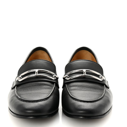 Hermes Calfskin Womens Colette Loafers 36 Black 3 of 10