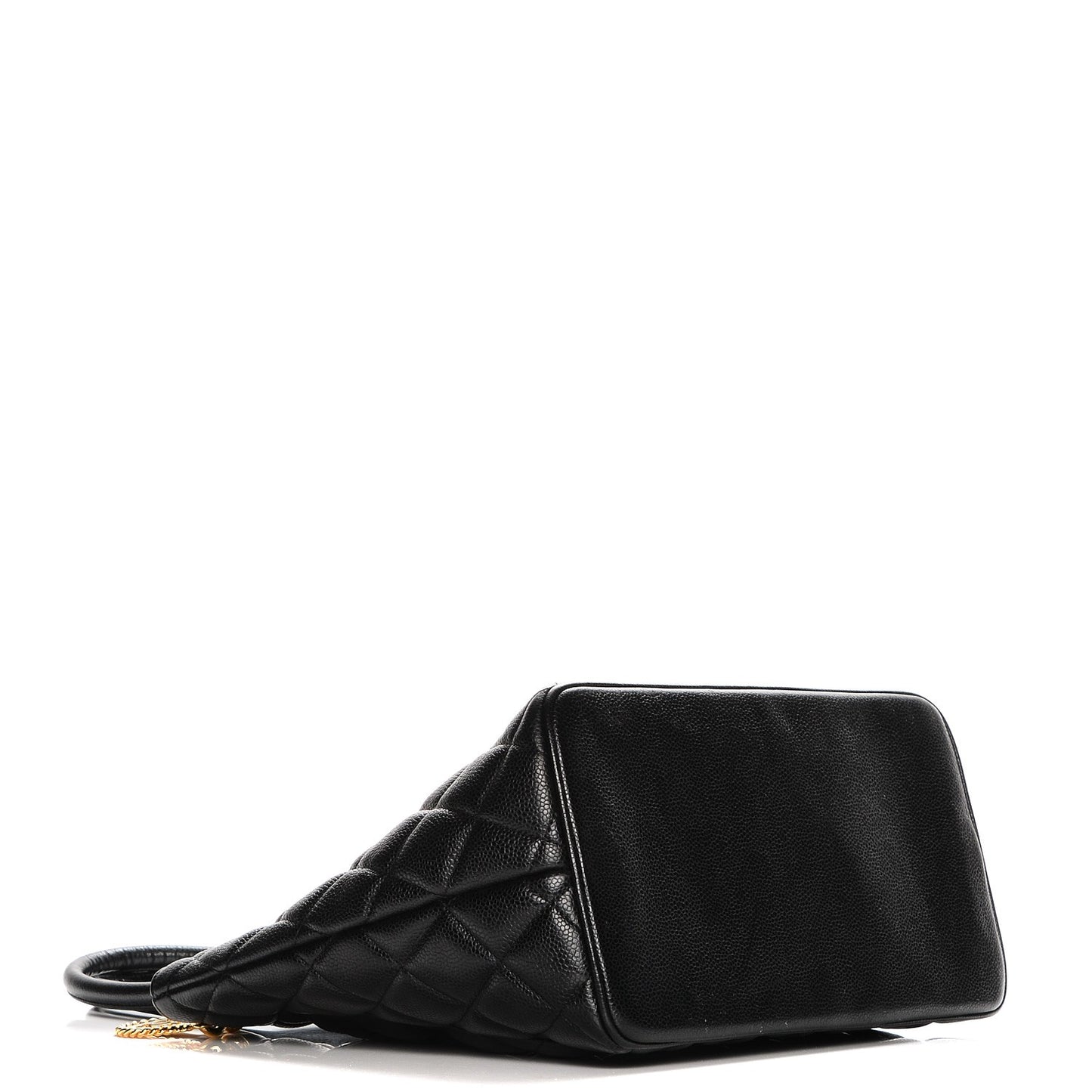 Caviar Quilted Medallion Tote Black