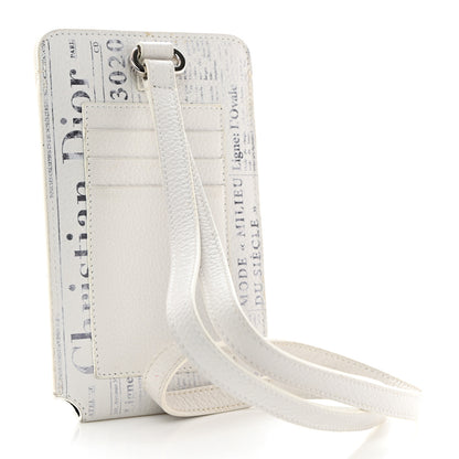 Christian Dior X DANIEL ARSHAM Grained Calfskin Newspaper Phone Holder White 3 of 10