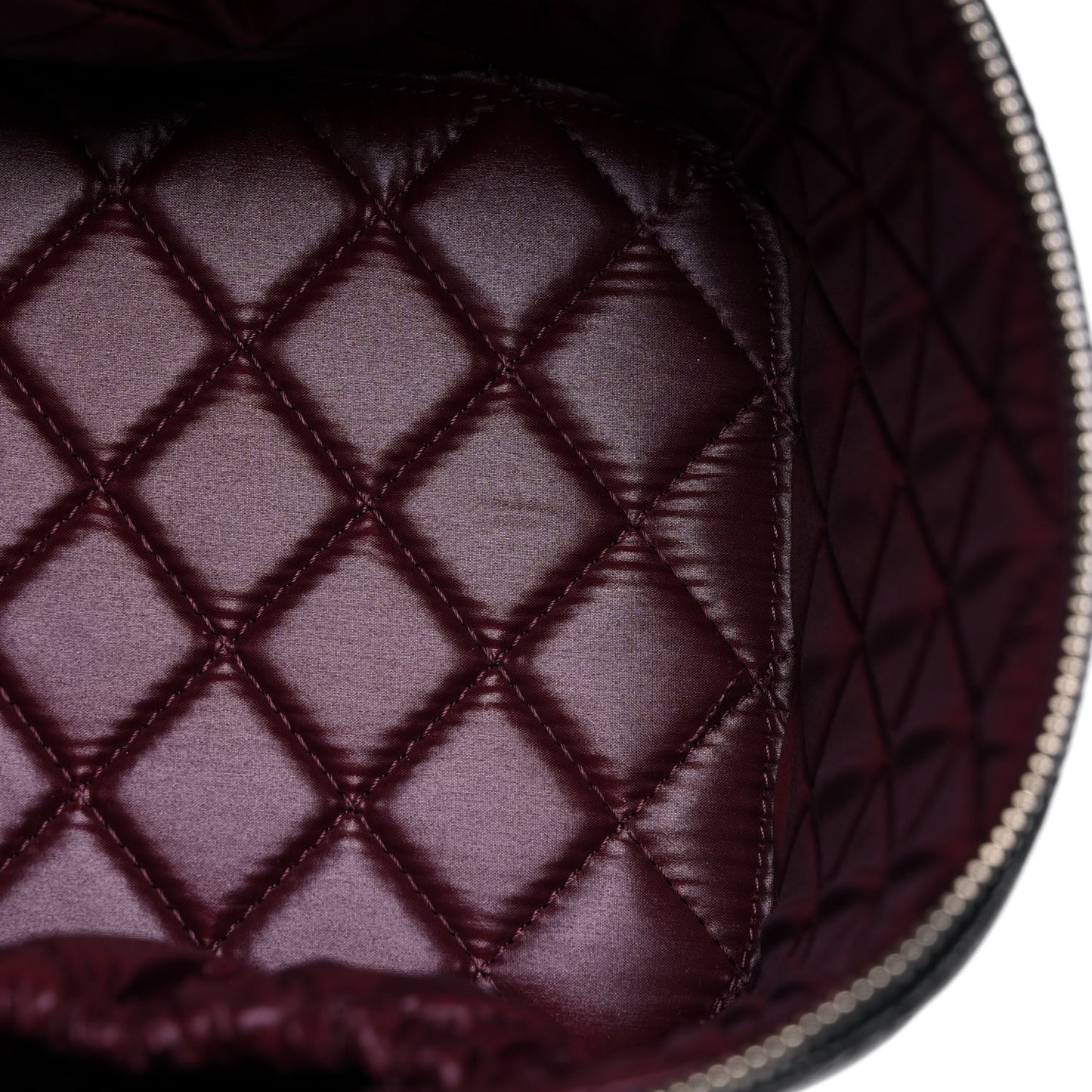 Caviar Quilted Large Vanity Pouch Black