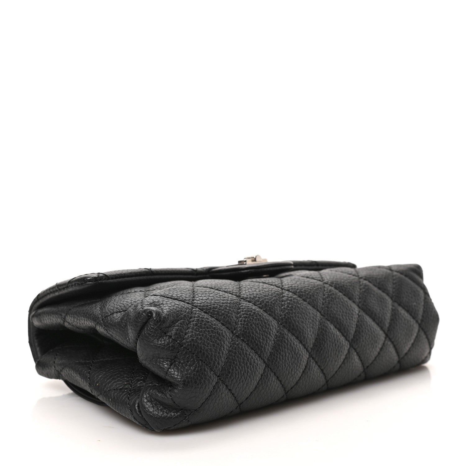 Chanel Grained Calfskin Quilted 2.55 Reissue Flap Belt Bag Clutch Black 4 of 9