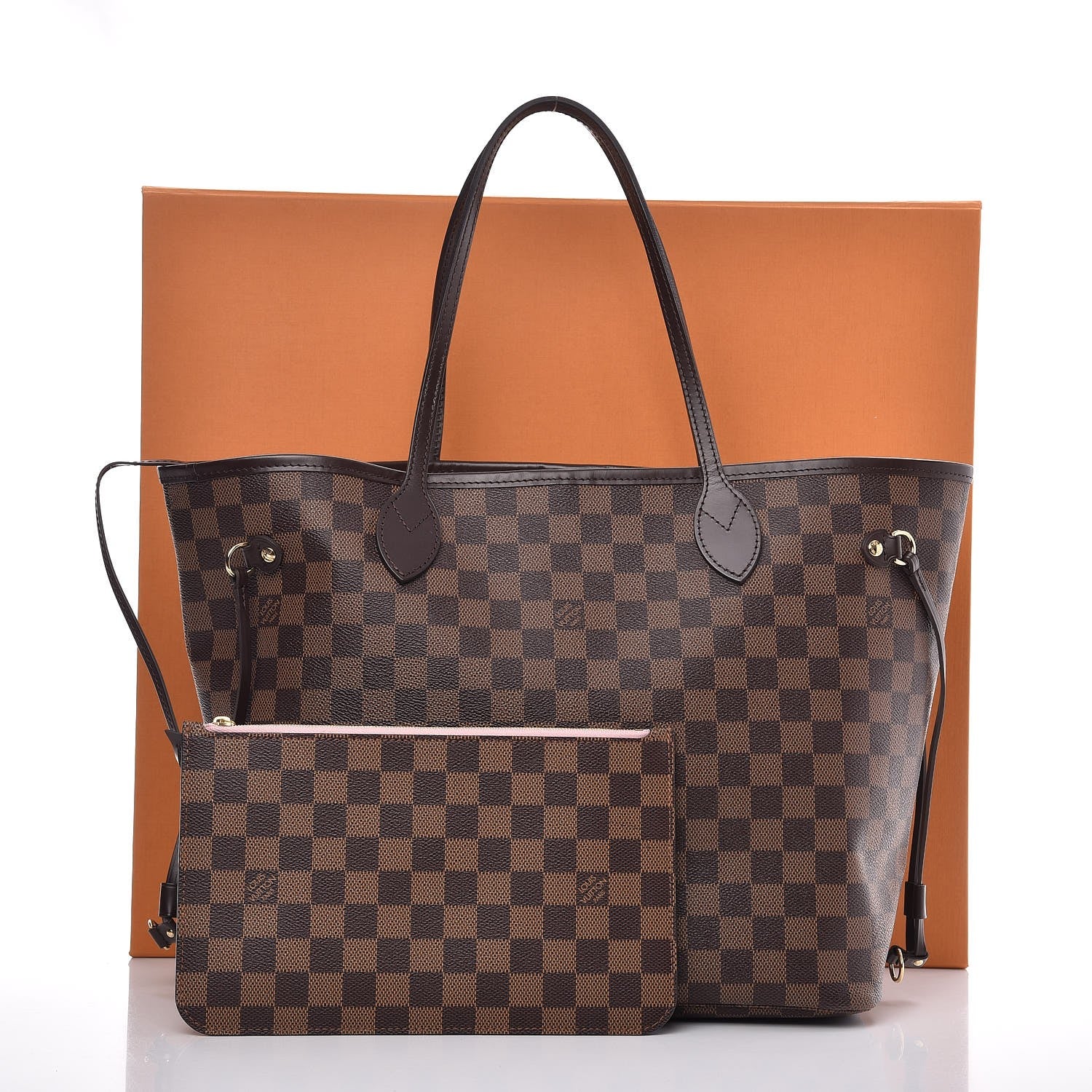Louis Vuitton Damier Ebene Neo Neverfull MM Rose Ballerine 10 of 10