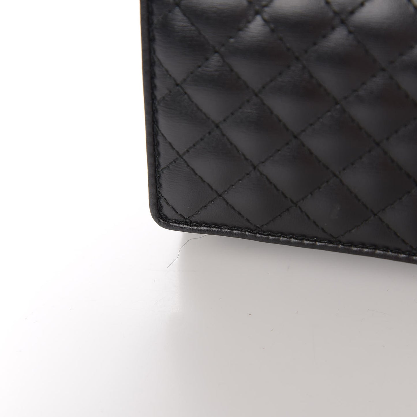 Calfskin Web Trapuntata GG Continental Wallet Black