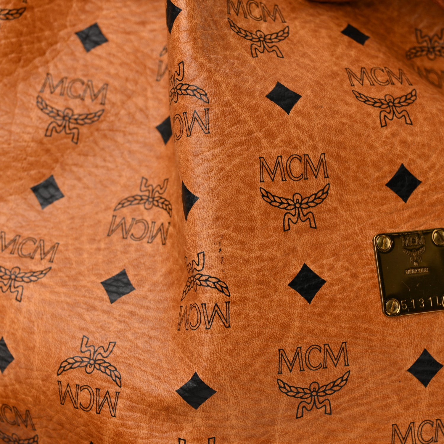 MCM Visetos Essential Drawstring Bag Cognac 12 of 14