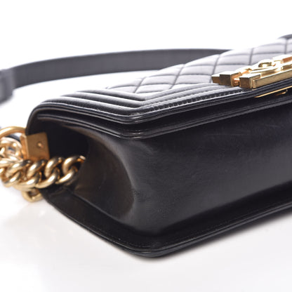 Chanel Lambskin Quilted Small Boy Flap Black 10 of 13