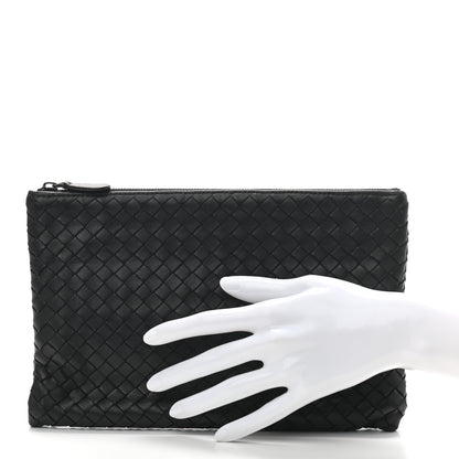 Bottega Veneta Nappa Intrecciato Medium Zip Pouch Black 2 of 6