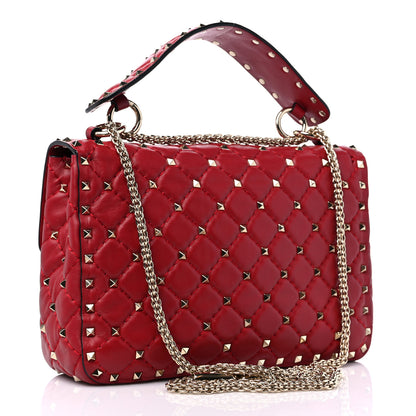 Valentino Garavani Nappa Medium Rockstud Spike Shoulder Bag Rosso Valentino 3 of 10