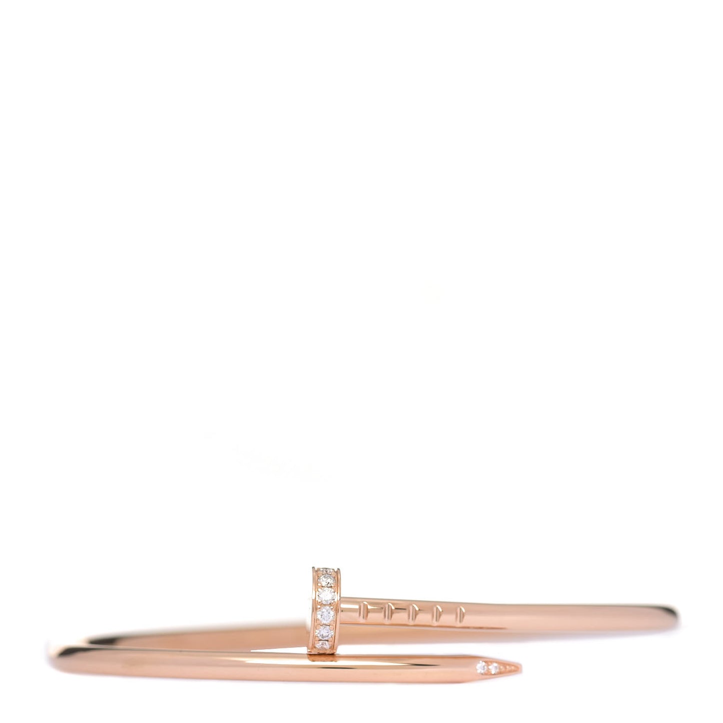 18K Pink Gold Diamond Small Juste Un Clou Bracelet 15