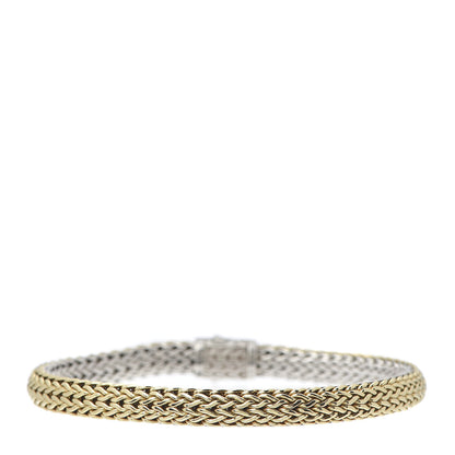 John Hardy Sterling Silver 18K Yellow Gold 7.5mm Classic Chain Reversible Bracelet 3 of 5