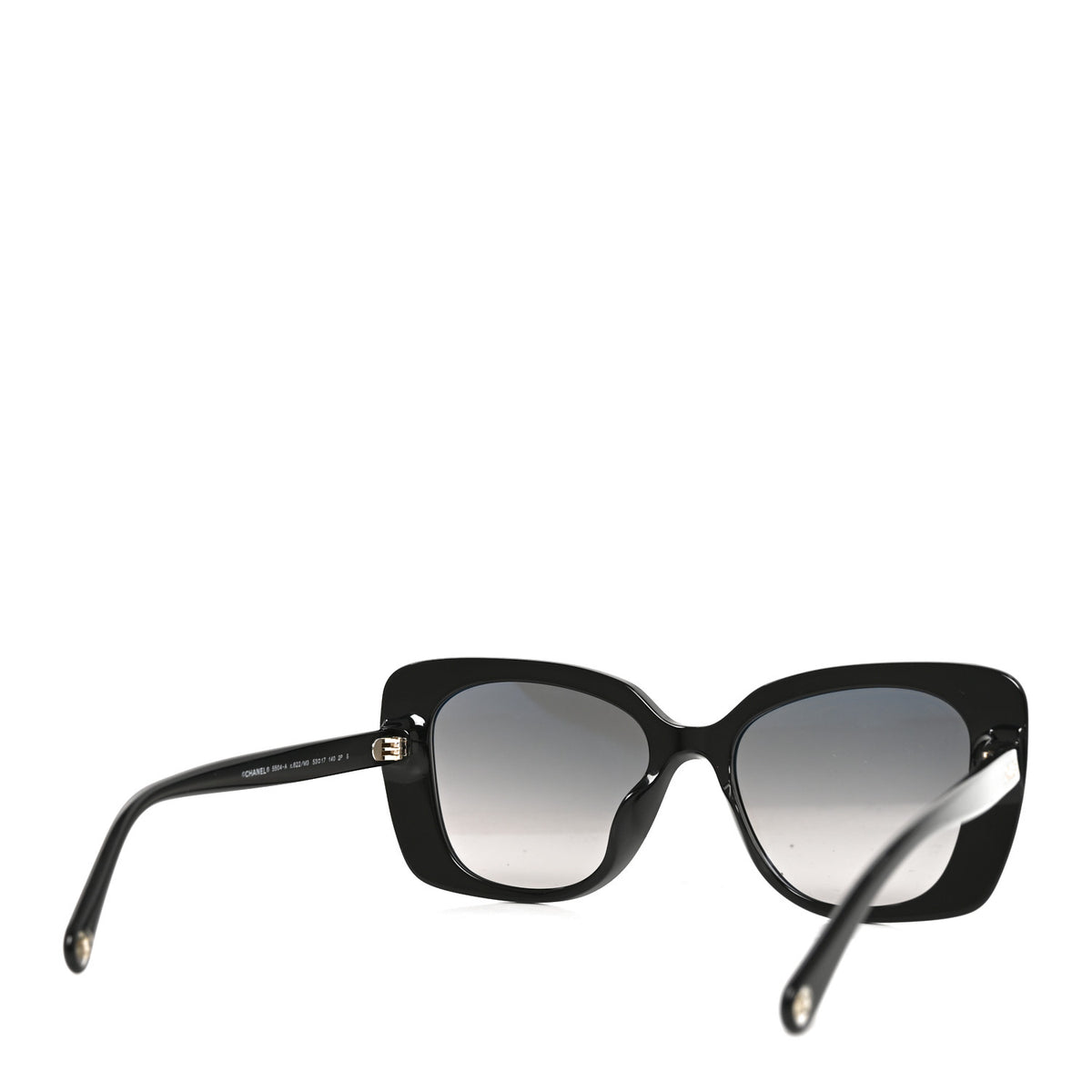 Chanel Acetate Polarized Rectangle Sunglasses 5504A Black 4 of 7