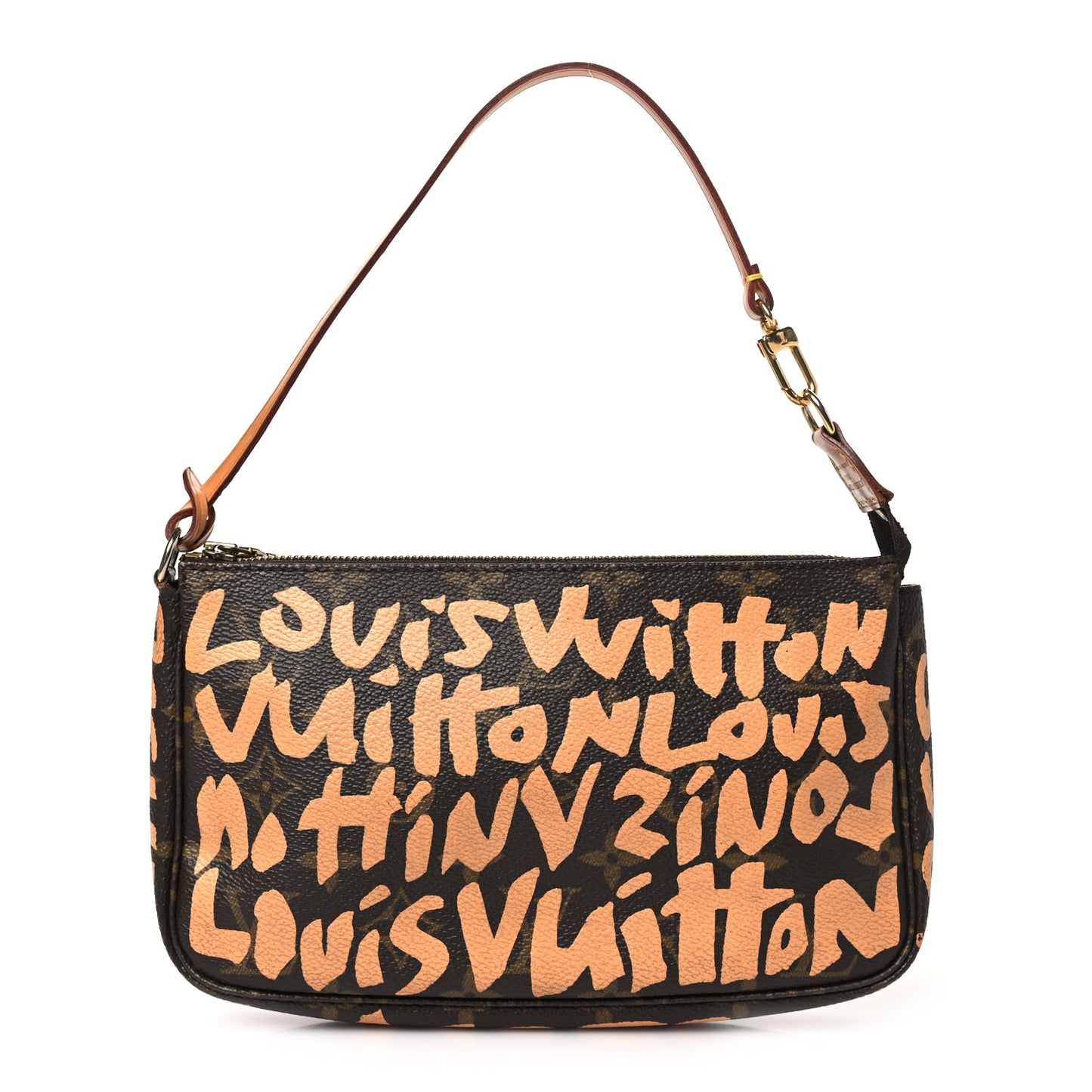 Monogram Graffiti Pochette Accessories Peach