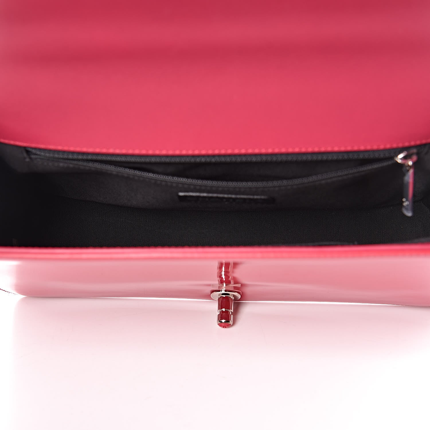 Chanel Patent Calfskin New Medium Plexiglass Boy Flap Pink 8 of 11