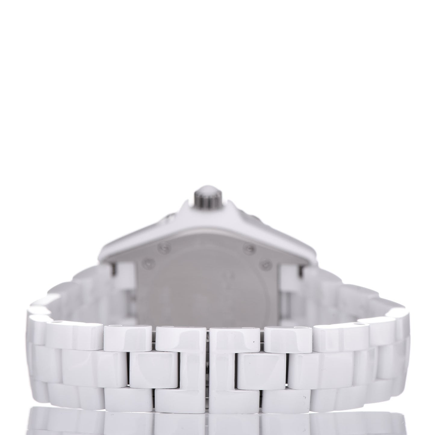 Stainless Steel Ceramic Diamond 33mm J12 Quartz Watch White
