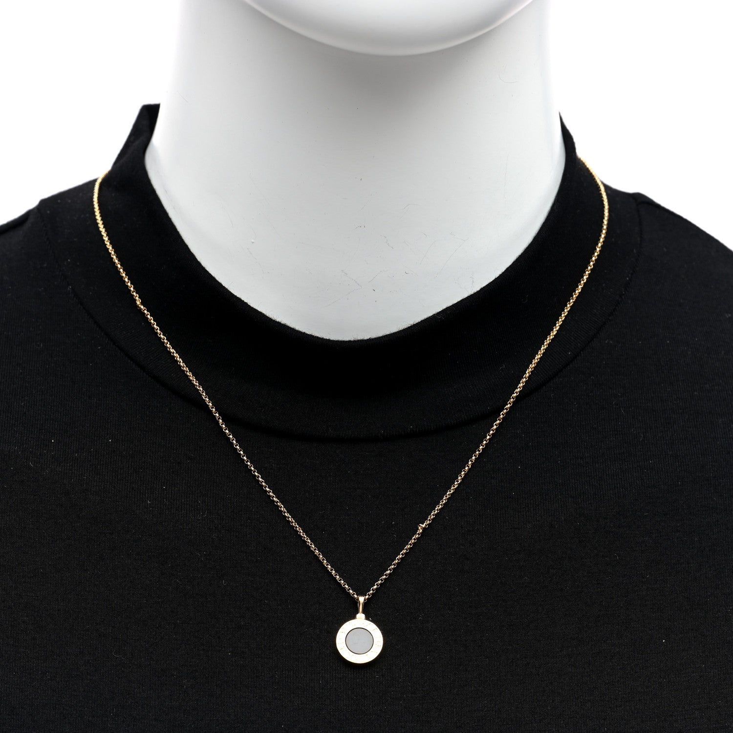Bulgari 18K Yellow Gold Black Onyx BVLGARI BVLGARI Pendant Necklace 2 of 4
