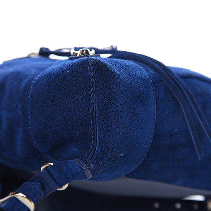 Balenciaga Baby Daim Suede Classic Hardware Traveler Backpack Bleu Pacifique 9 of 13