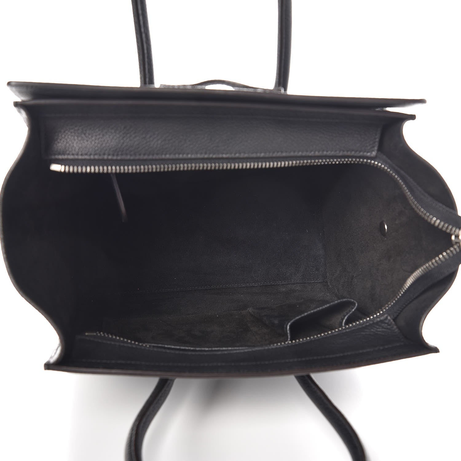 Celine Drummed Calfskin Micro Luggage Black 5 of 10