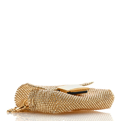 Fendi Glass Vitello King Beaded Mini Pico Baguette Charm Semolino 3 of 7