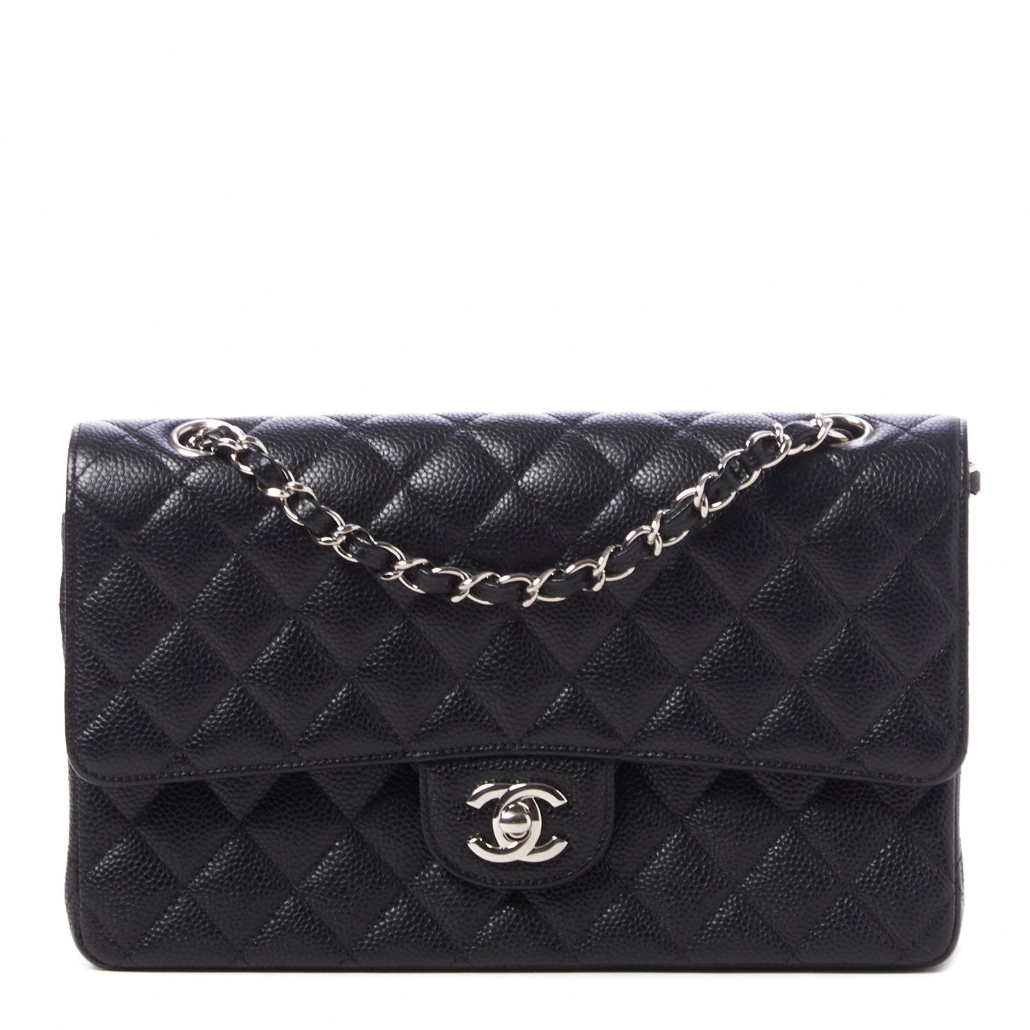 Chanel Caviar Quilted Medium Double Flap Black 1 of 10