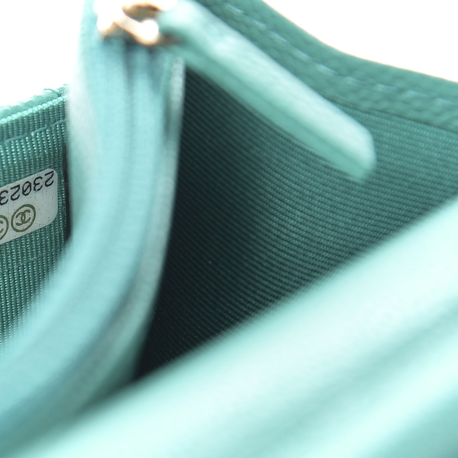 Chanel Caviar Quilted Wallet On Chain WOC Turquoise 8 of 12