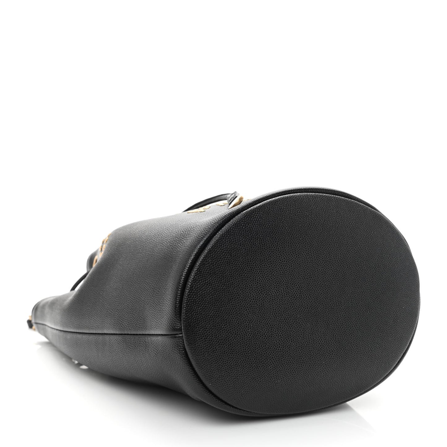 Caviar Deauville Drawstring Bucket Bag Black