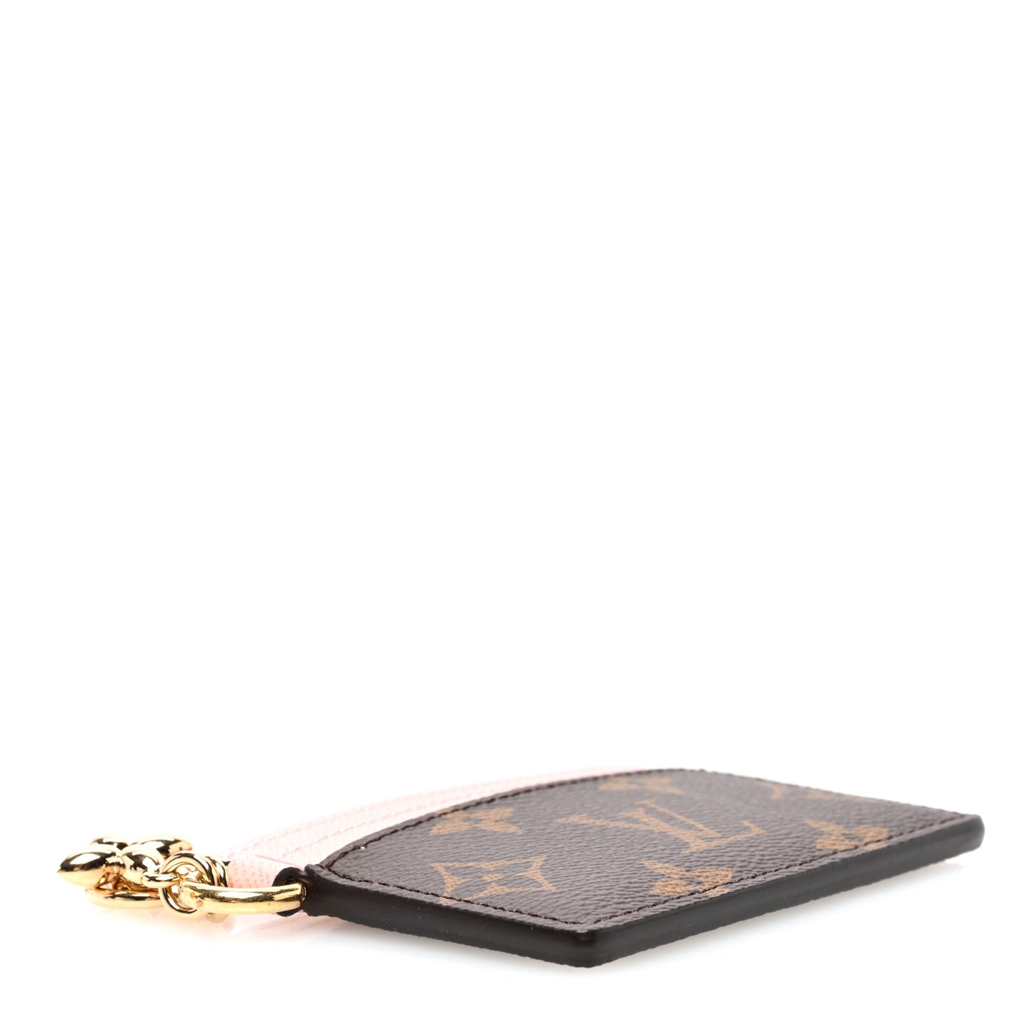 Monogram LV Charms Card Holder Rose Ballerine