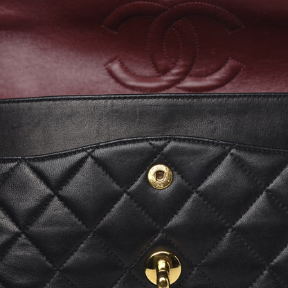 Chanel Lambskin Quilted Medium Double Flap Black 13 of 17