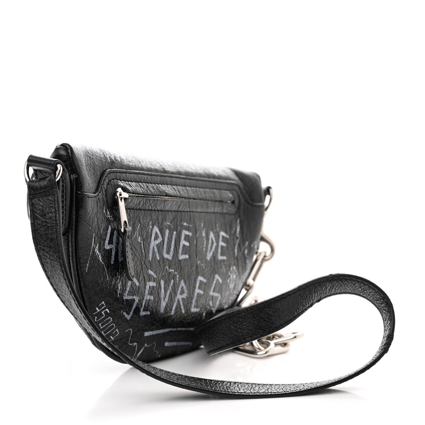 Agneau Arena Graffiti All Over XXS Souvenir Belt Bag Black White