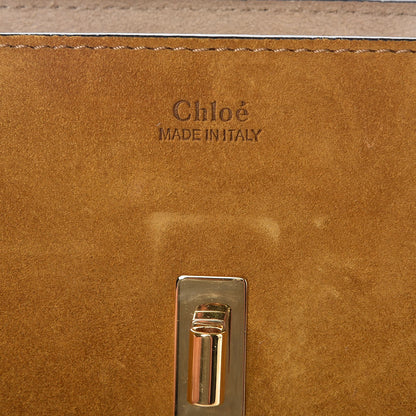 Chloe Suede Smooth Calfskin Nano Drew Shoulder Bag Caramel 6 of 6