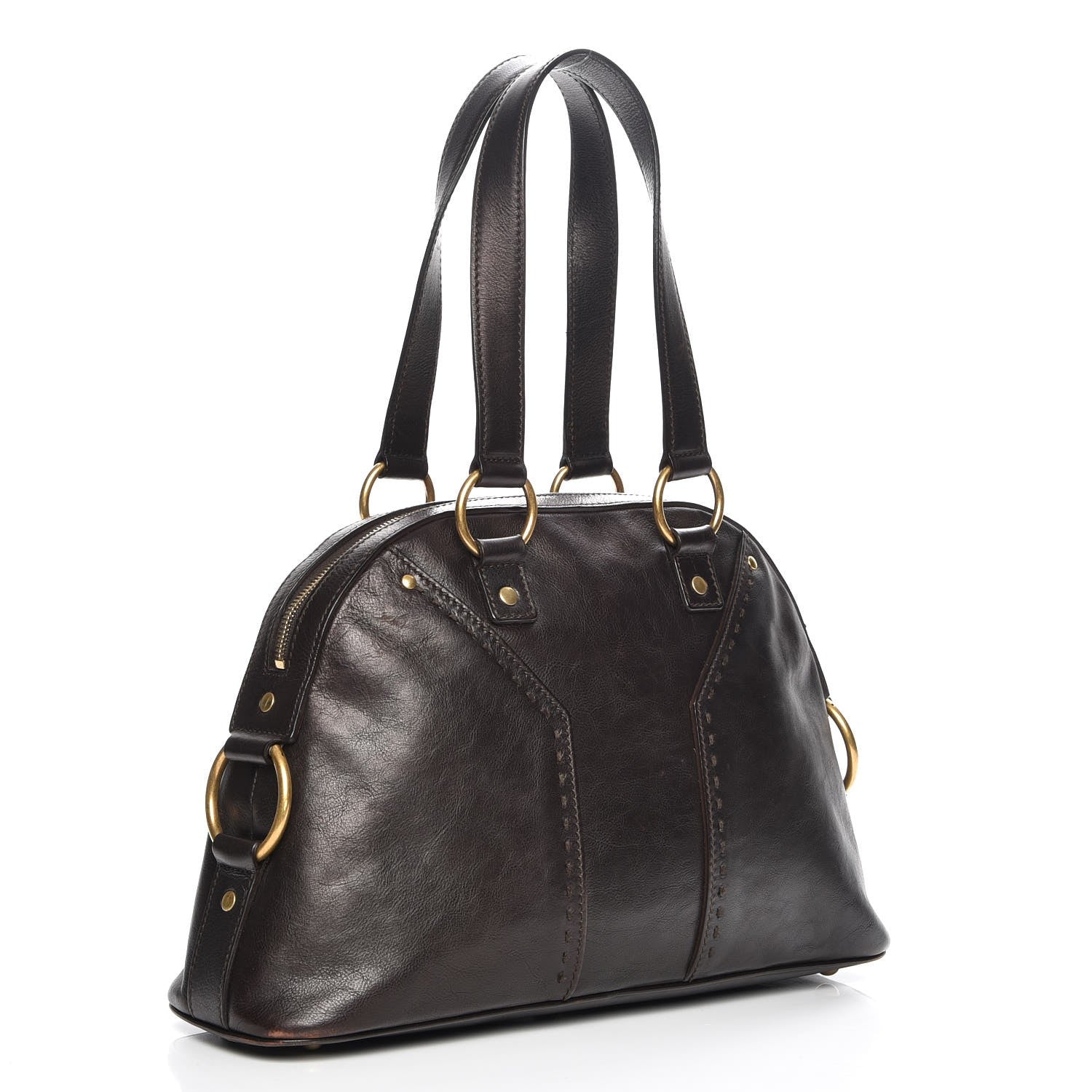 Saint Laurent Calfskin Medium Muse Dark Brown 3 of 11