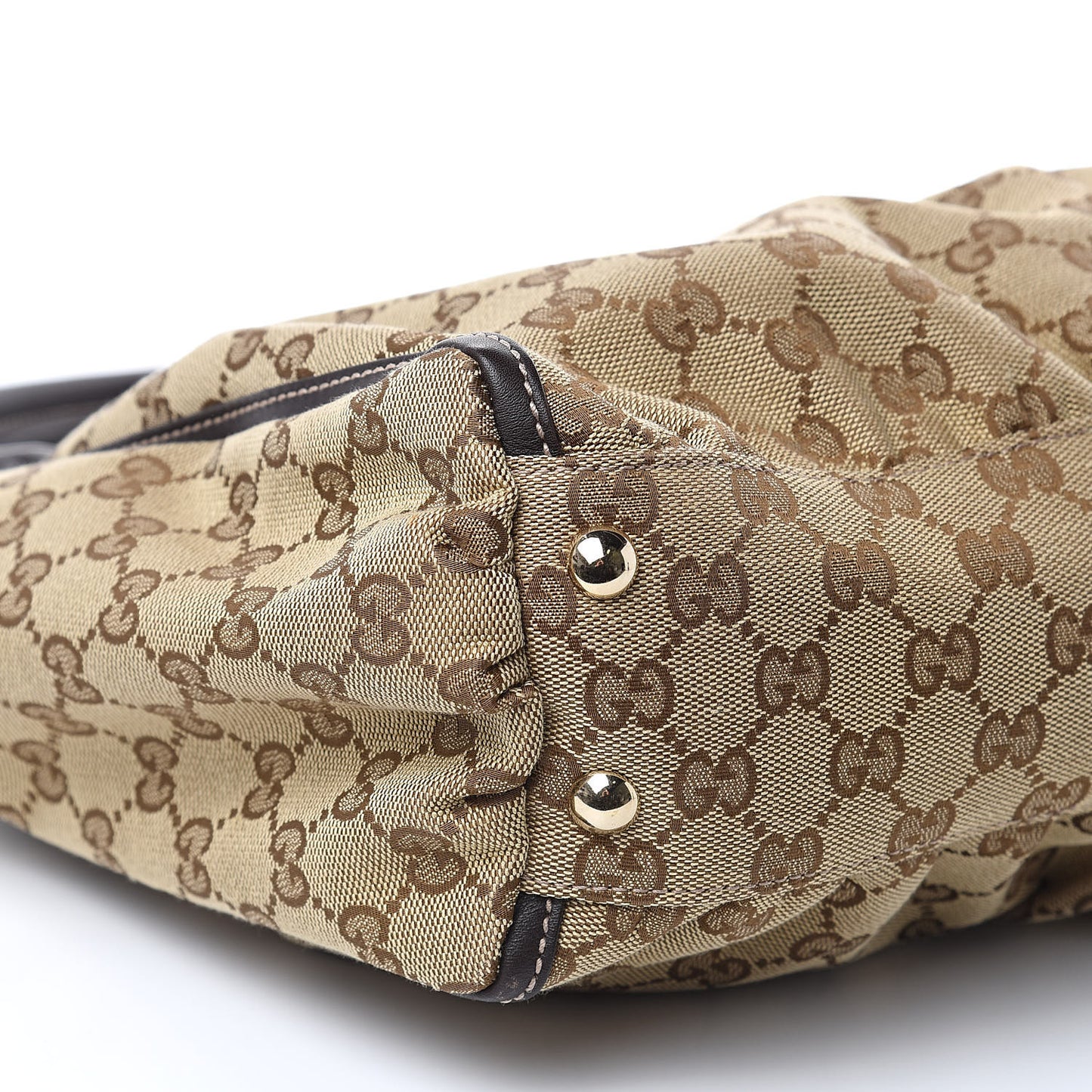 Monogram D Gold Tote Dark Brown
