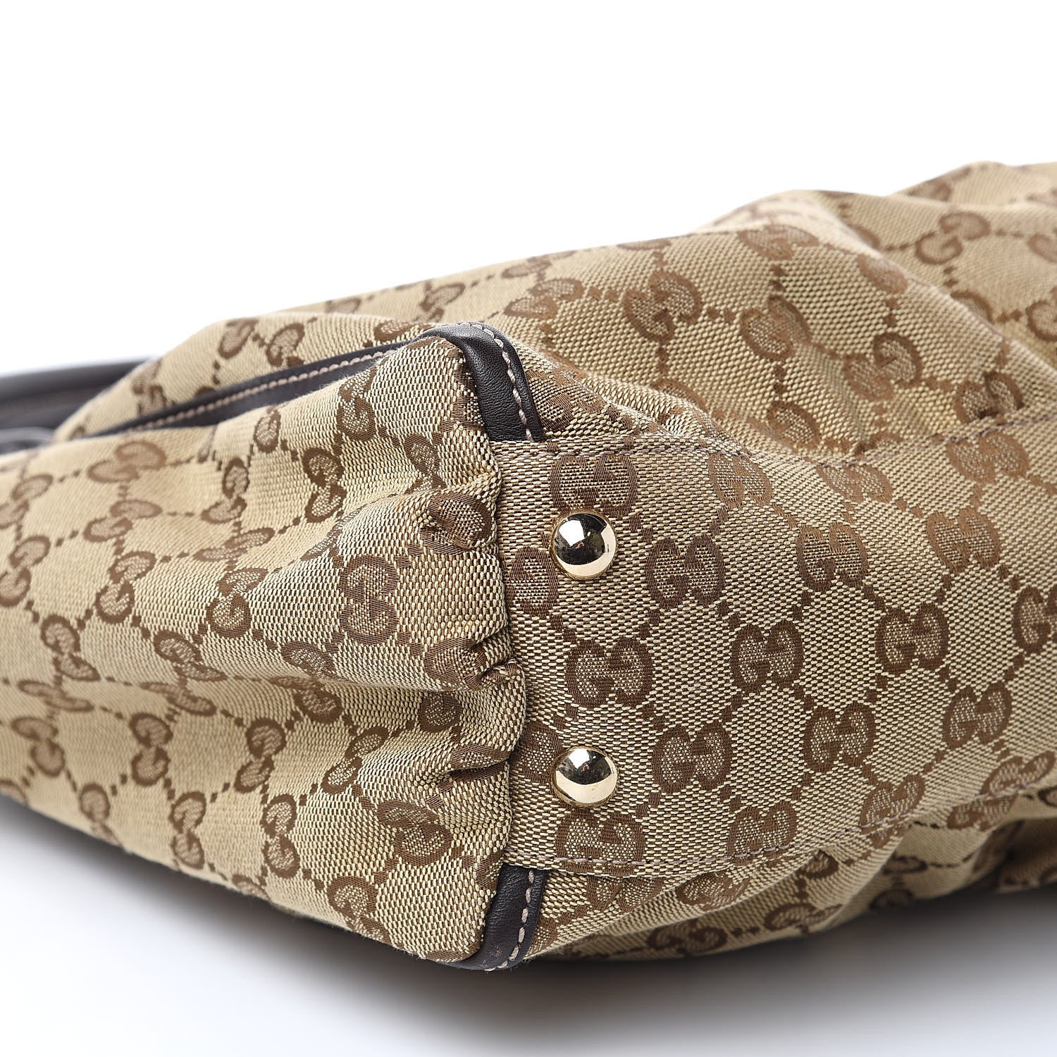 Gucci Monogram D Gold Tote Dark Brown 8 of 14