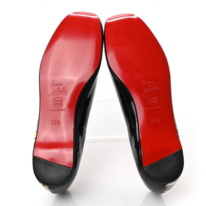 Christian Louboutin Patent Graffiti Ballet Flats 36.5 Black Multicolor 5 of 7