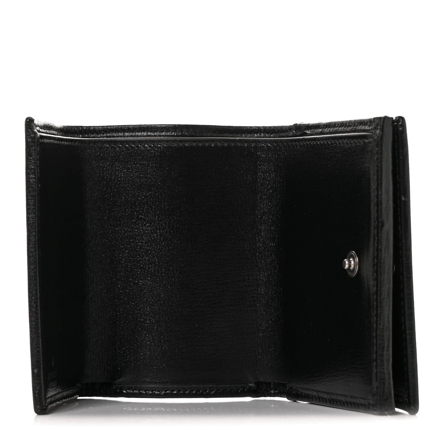 X GUCCI Canvas Azalea Calfskin Flora Logo Print Neo Classic Wallet White Multicolor Black