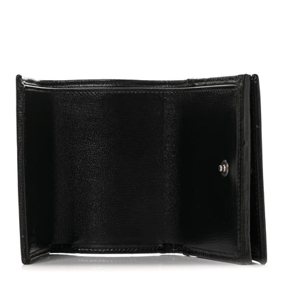 Balenciaga X GUCCI Canvas Azalea Calfskin Flora Logo Print Neo Classic Wallet White Multicolor Black 5 of 9