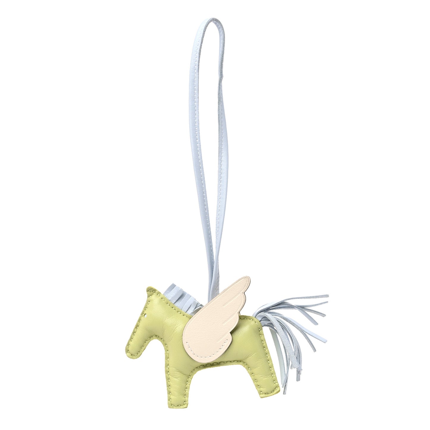 Milo Lambskin Grigri Rodeo Pegase Horse Bag Charm PM Jaune Bourgeon Bleu Brume Nata