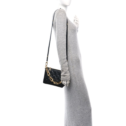 Louis Vuitton Lambskin Embossed Monogram Coussin BB Black 2 of 13