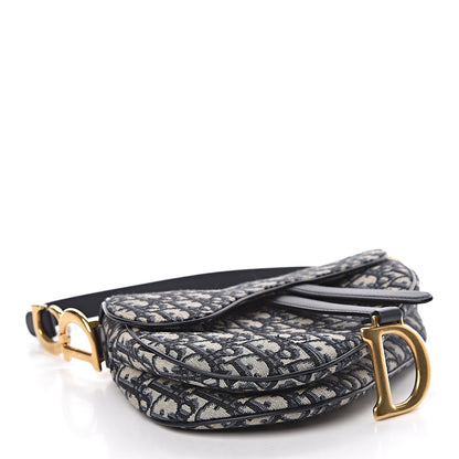 Christian Dior Oblique Saddle Bag Blue 4 of 15