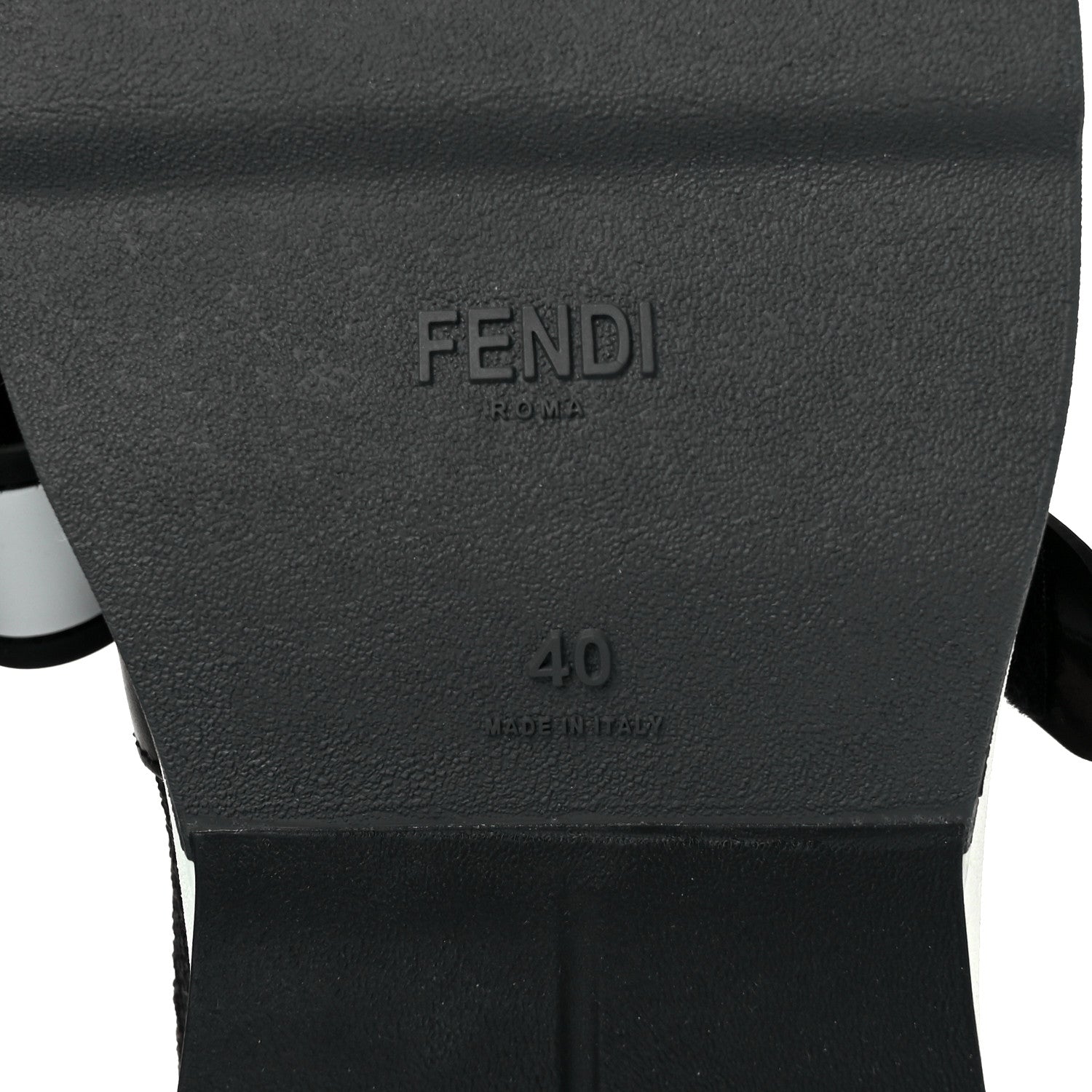 Fendi Stretch Yarn FF Stiff Band Rockoko Sneakers 40 Black White Tobacco 6 of 8