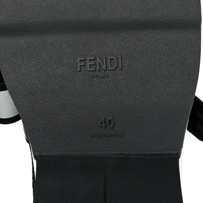Fendi Stretch Yarn FF Stiff Band Rockoko Sneakers 40 Black White Tobacco 6 of 8