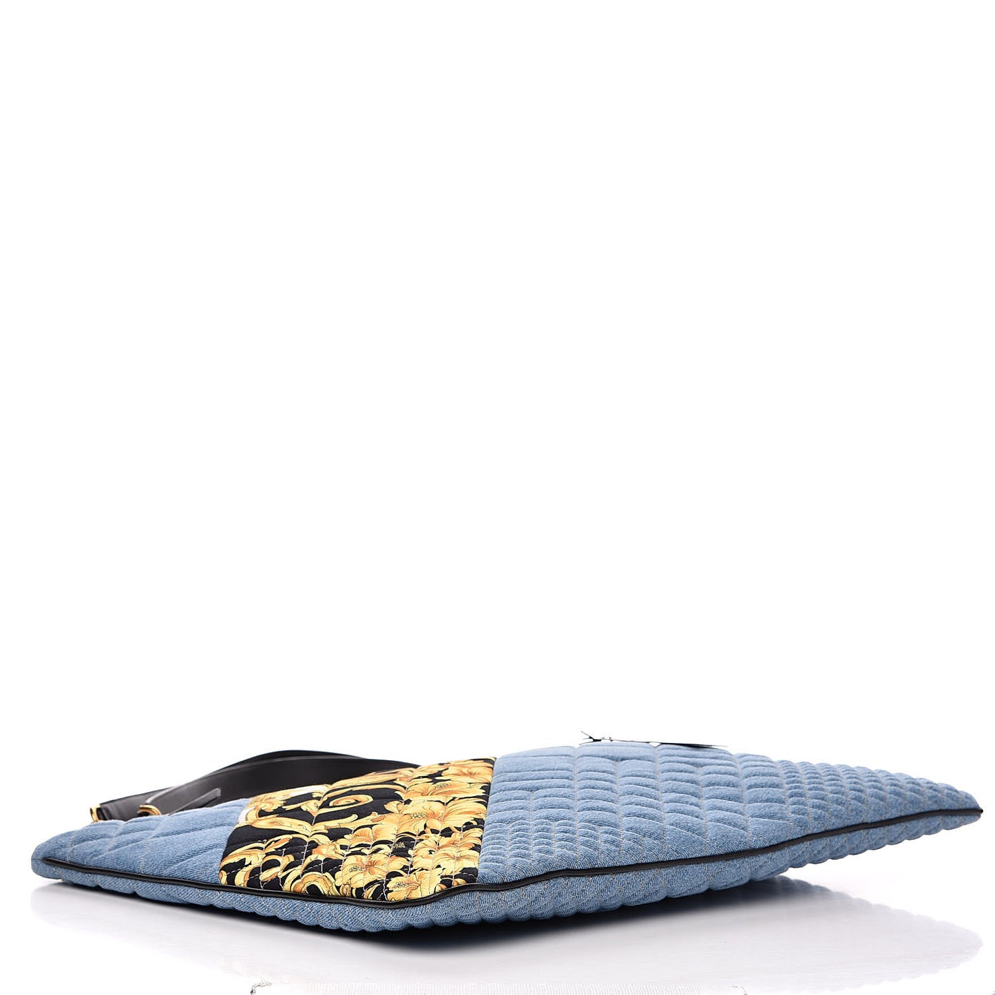 Denim Printed Barocco Shopping Tote Dusk Blue Multicolor