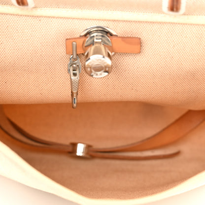 Hermes Toile Vache Calfskin Herbag 30 PM Backpack Natural 5 of 16